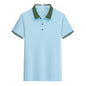 Contrast Color Lapels Polo Shirt