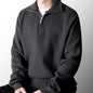 Half Zipped Stand Collar Sweater Men's Autumn And Winter Idle Style