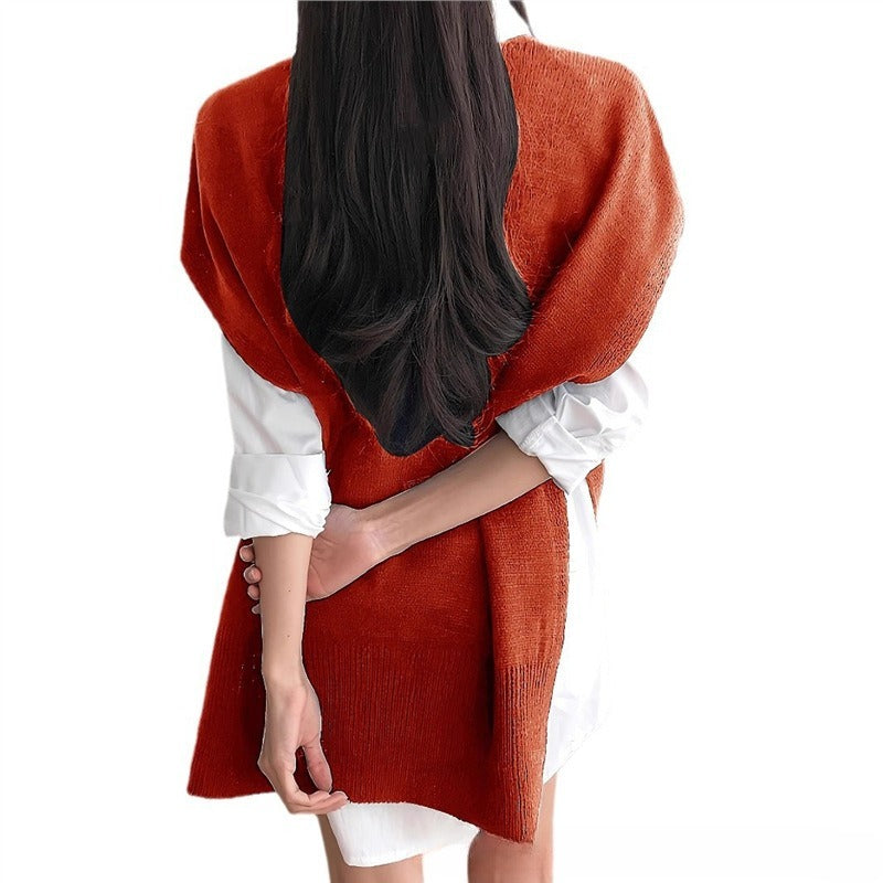 All-matching Loose V-neck Plus Size Sweater Vest