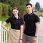 Simple Polo Shirt Short Sleeve Striped Lapel