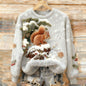 3D Digital Print Pattern Christmas Women's Flannel Sweatshirt