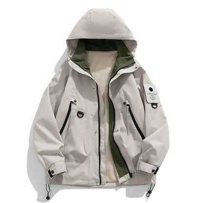 Hooded Work Clothes Men's Trendy Casual Handsome Outdoor Jacket