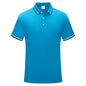 Simple Polo Shirt Short Sleeve Striped Lapel