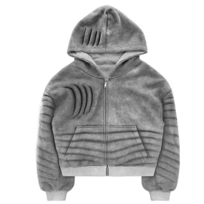Women's Loose Cotton Double-sided Hooded Sweater