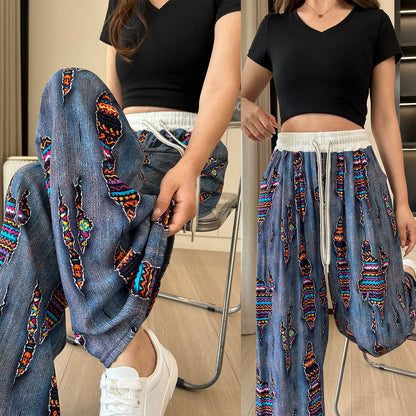 Casual Ladies Drapey Floor-Length Straight Pants