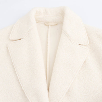 Women's Elegant Commuter Lapel Single-breasted Wool Coat