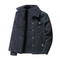 Fleece-lined Thickened Casual Fashion Polo Collar Men's Jacket