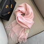 Pure Wool Students Warm-keeping All-matching Tassel Narrow Scarf Couple Wholesale