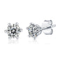 Rain And Snow - Earrings Set With 0.5-carat Top-quality Moissanite S925 Silver And Platinum-plated Stud Earrings, A Fashionable And Trendy Accessory, Can Be Tested With A Diamond Pen