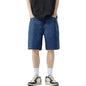 Loose-fitting Five-quarter-length Denim Shorts For Teens