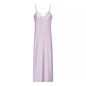 Golden Holiday Party Dress Silk Satin Texture Midi Skirt Sling Dress
