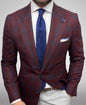 Light Business Men's Suit Printed Checks Coat