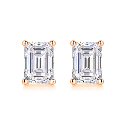 Sinking - A Fashionable And Trendy Accessory Set With Top-quality Moissanite S925 Silver And Platinum-plated Stud Earrings. The Gold Rose Gold Color Can Be Detected By A Diamond Pen