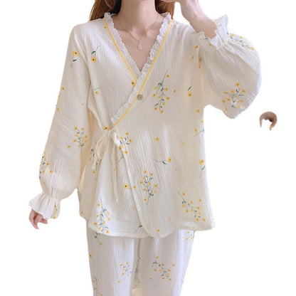 Thin Kimono Nursing Pajamas Maternity Postpartum Feeding Maternity Home Wear
