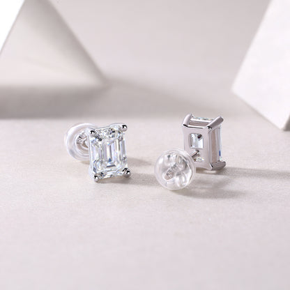 Sinking - A Fashionable And Trendy Accessory Set With Top-quality Moissanite S925 Silver And Platinum-plated Stud Earrings. The Gold Rose Gold Color Can Be Detected By A Diamond Pen