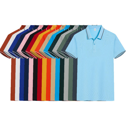 Polo Shirt Short Sleeve Lapel Printing Overalls