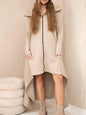 Solid Color Hooded Loose Zip All-matching Hoodie Skirt