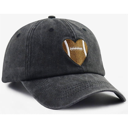 2pcs Football Gifts For Women Men Football Heart Baseball Cap