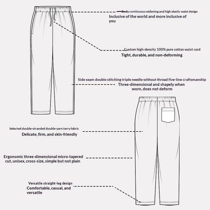 Loose Straight-leg Ankle-cuff Track Pants