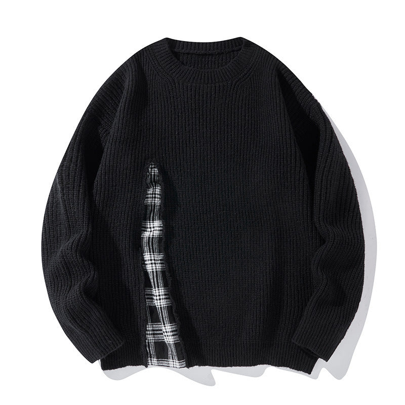 American Versatile And Simple Knitted Sweater With Long Sleeves