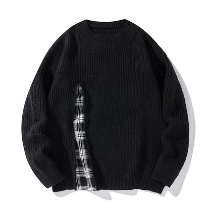 American Versatile And Simple Knitted Sweater With Long Sleeves