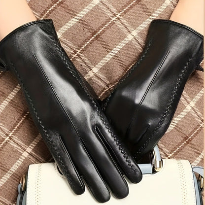 Women's Fashionable Personalized New Genuine Leather Gloves