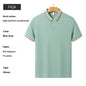 Summer Ice Silk Beaded Polo Shirt Men's Business