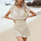 Beach Blouse Hollow-out Crocheted Knitted Dress