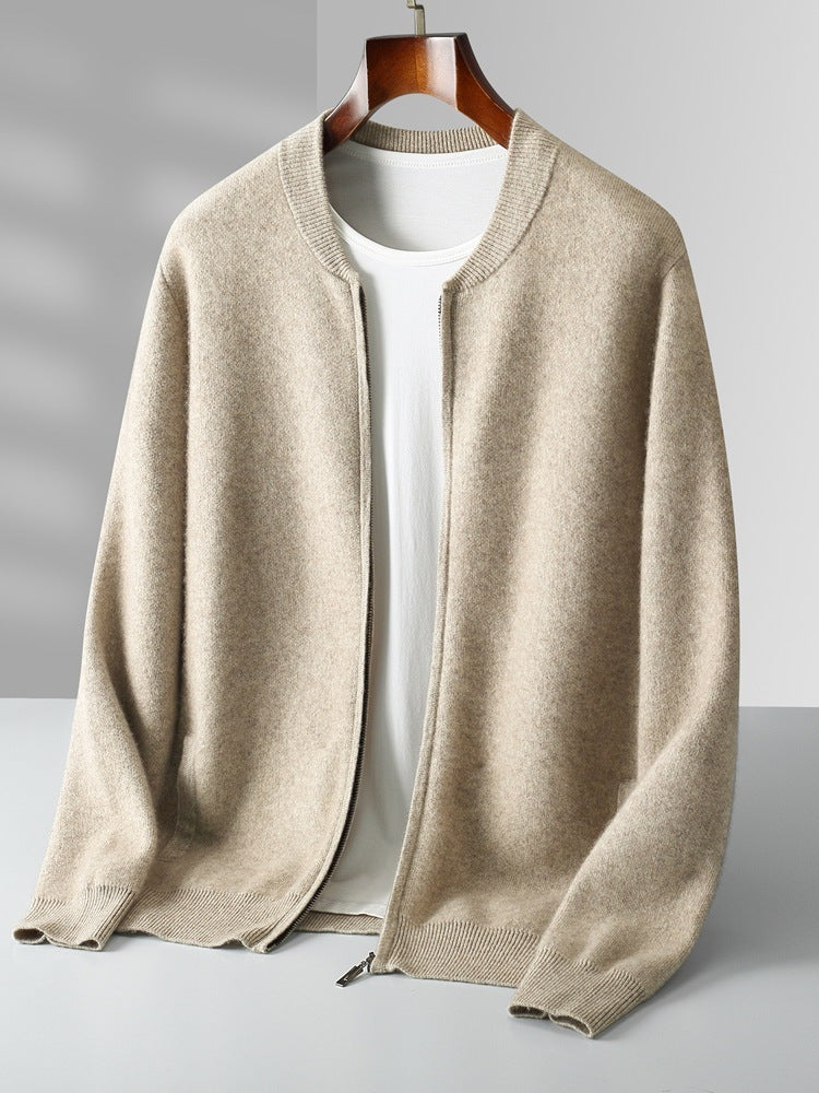Round Neck Top Men's Cardigan Coat