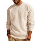 Men's Fashion Solid Color Waffle Casual