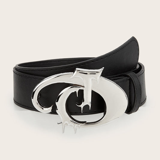 Jeans Belt Decoration New Versatile Casual Belt Smooth Buckle