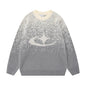 Gradient Warm And Loose Long Sleeve Round Neck Sweater
