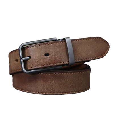 Men's Vintage Genuine Leather Belt With Pin Buckle