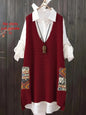 Women's Knitted Vest Loose V-neck