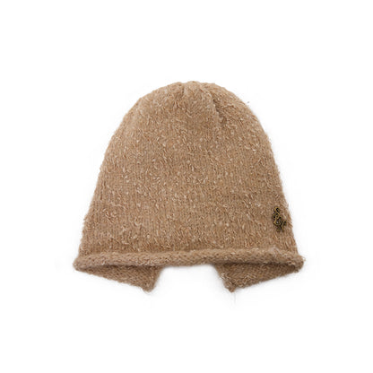 Letter Wool Yarn Warm Ear Protection Knitted Hat