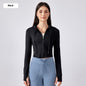 Exercise Yoga Clothes Hooded Waist-controlled Slimming Long Sleeve