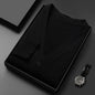 Men's Knitted Cardigan Solid Color And V-neck Basic Style Sweater Coat For Men