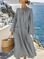 Women's Casual Loose Fashion Solid Color Dress