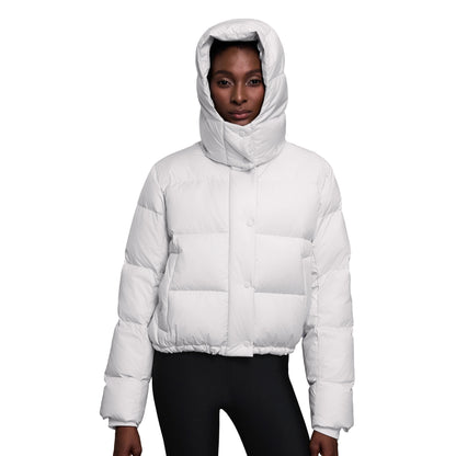 90 White Duck Down Women's New Winter Detachable Hooded Thick Warm Loose Fashion Coat