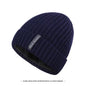 Men's Winter Fleece-Lined Thickened Beanie Cold-Weather Warm Hat