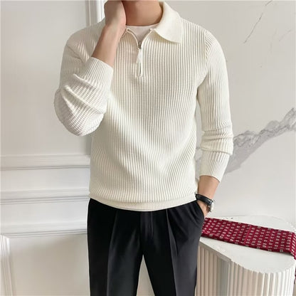 Men's All-match Solid Color Sweater Pullover Sweater