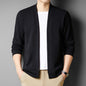 Spring New Fake Two-piece Men's Long-sleeved Knitted Cardigan