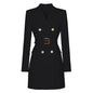 Fashionable Slim-fit Belted Long-sleeved Elegant Commuter Suit Dress