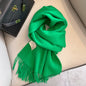 Pure Wool Students Warm-keeping All-matching Tassel Narrow Scarf Couple Wholesale