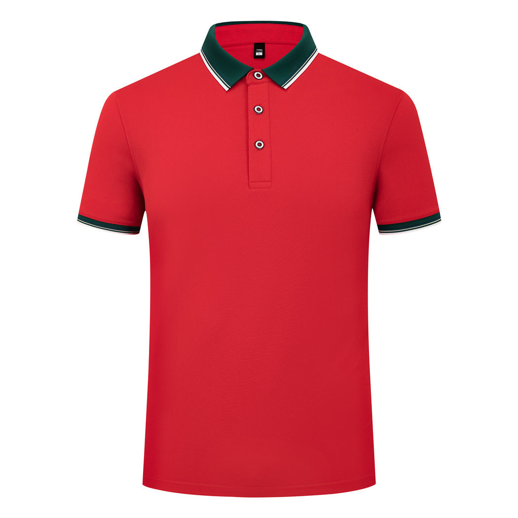 185g Elastic Fiber Di Skin Cotton Polo Shirt Color Matching