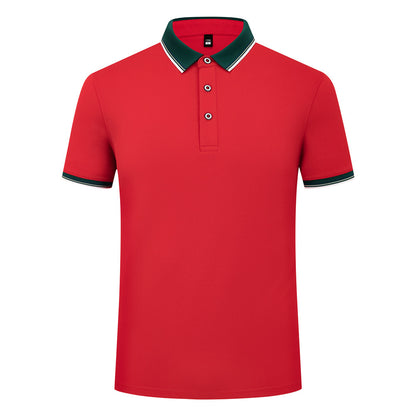 185g Elastic Fiber Di Skin Cotton Polo Shirt Color Matching