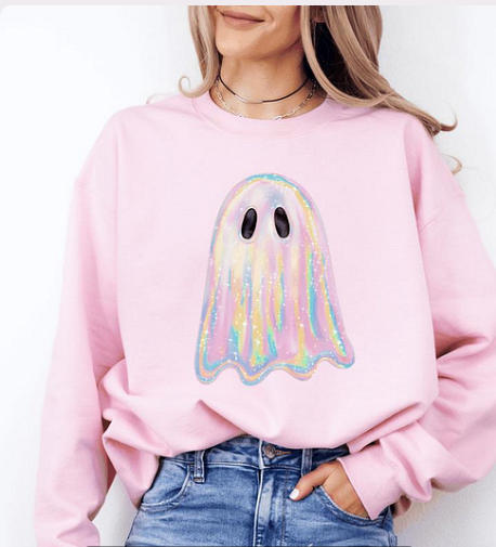 Women's Creative Halloween Printed Crew Neck Sweatshirt