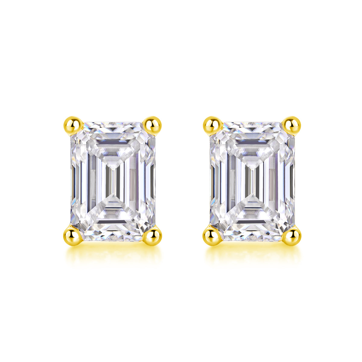 Sinking - A Fashionable And Trendy Accessory Set With Top-quality Moissanite S925 Silver And Platinum-plated Stud Earrings. The Gold Rose Gold Color Can Be Detected By A Diamond Pen