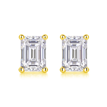 Sinking - A Fashionable And Trendy Accessory Set With Top-quality Moissanite S925 Silver And Platinum-plated Stud Earrings. The Gold Rose Gold Color Can Be Detected By A Diamond Pen