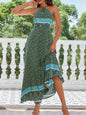 Halter Spaghetti Straps Printed Fashion Loose Sleeveless Dress